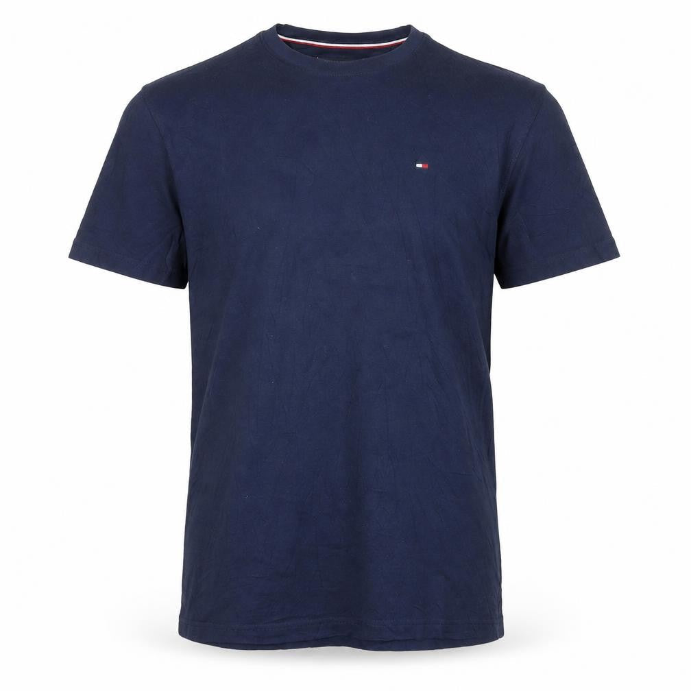 Tommy Hilfiger Men's Navy Blue Organic Cotton Crew Neck T-Shirt Size L
