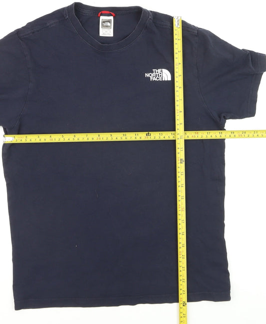 The North Face Men's Blue Small Crew Neck Cotton Outdoor T-Shirt