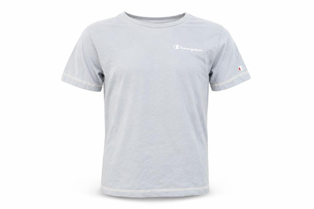 Champion Boys Blue Small Logo T-Shirt Short Sleeve Cotton Top