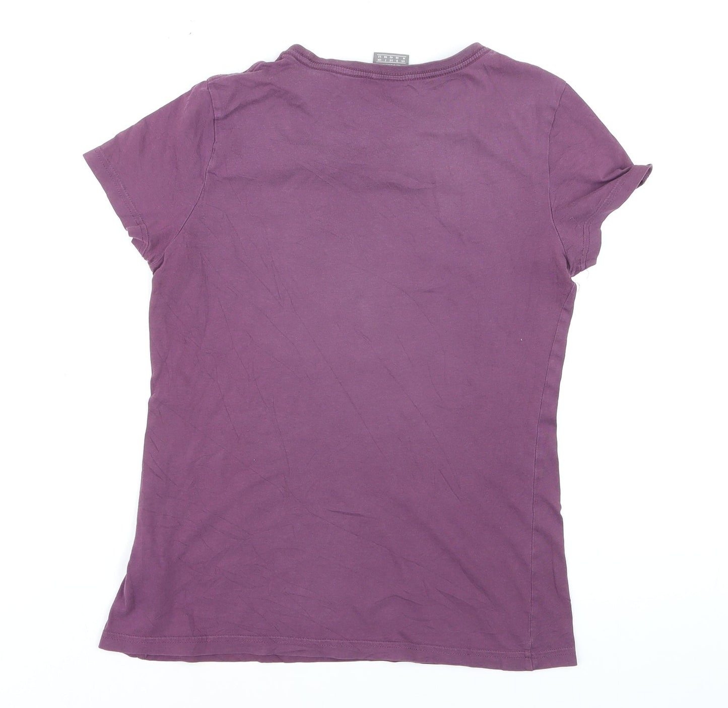 Puma Women's Purple Cotton Short Sleeve T-Shirt Size 12