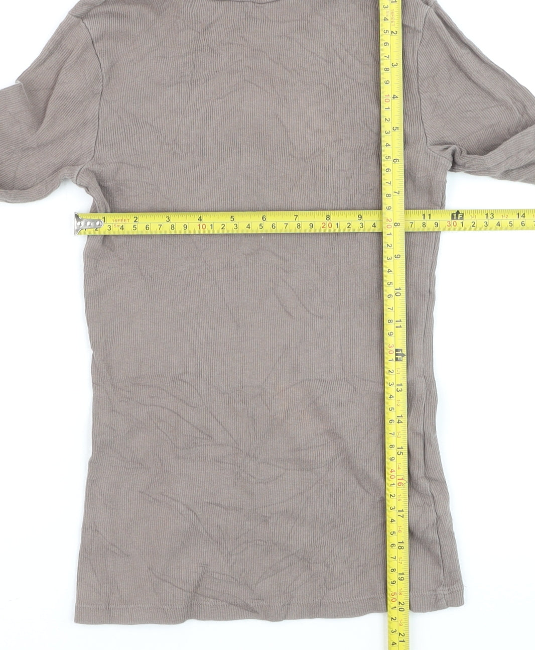H&M Women Beige Roll Neck Pullover Jumper XS Cotton Blend