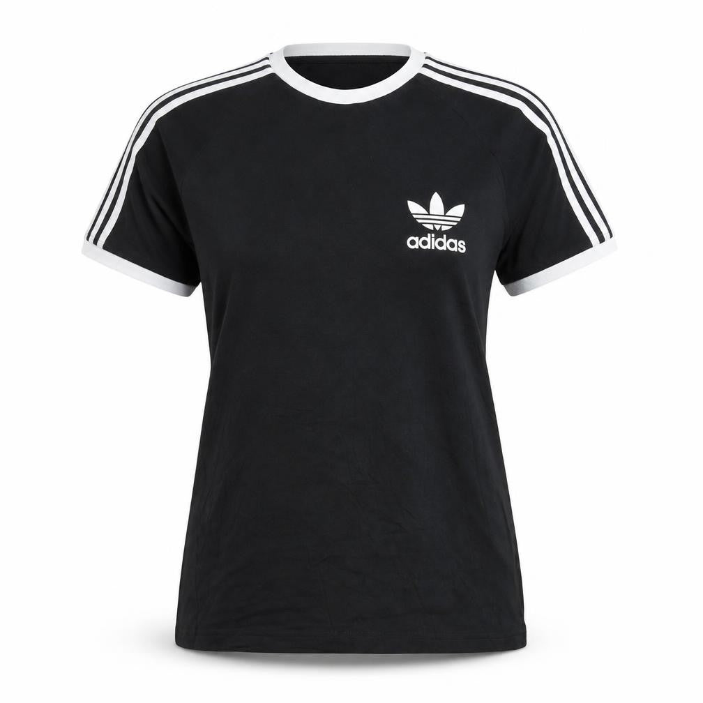 Adidas Womens Black L Basic Jersey Short Sleeve T-Shirt