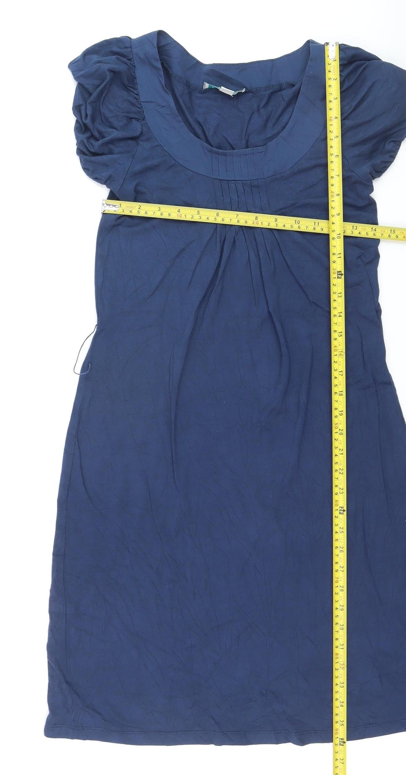Monsoon Fusion Women's Blue Size 8 Short Sleeve Knee Length Shift Dress