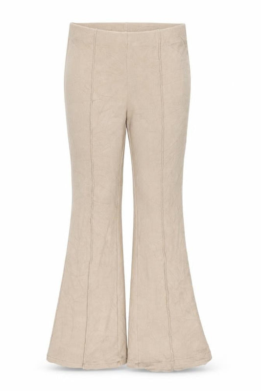 H&M Girls Beige Flared Jersey Trousers Size 9-10 Years Cotton Blend