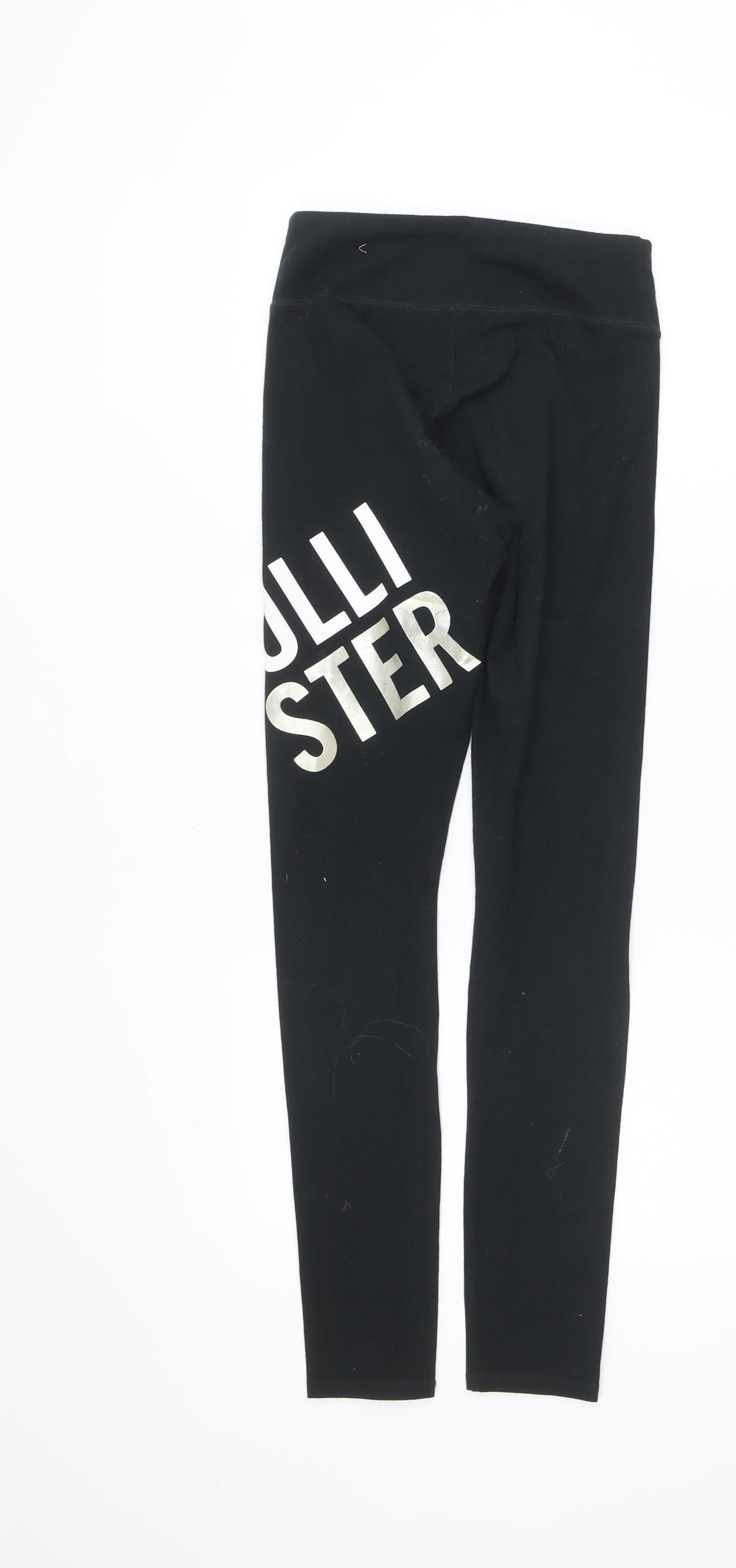 Hollister Womens Black XS Logo Stretch Jersey Leggings