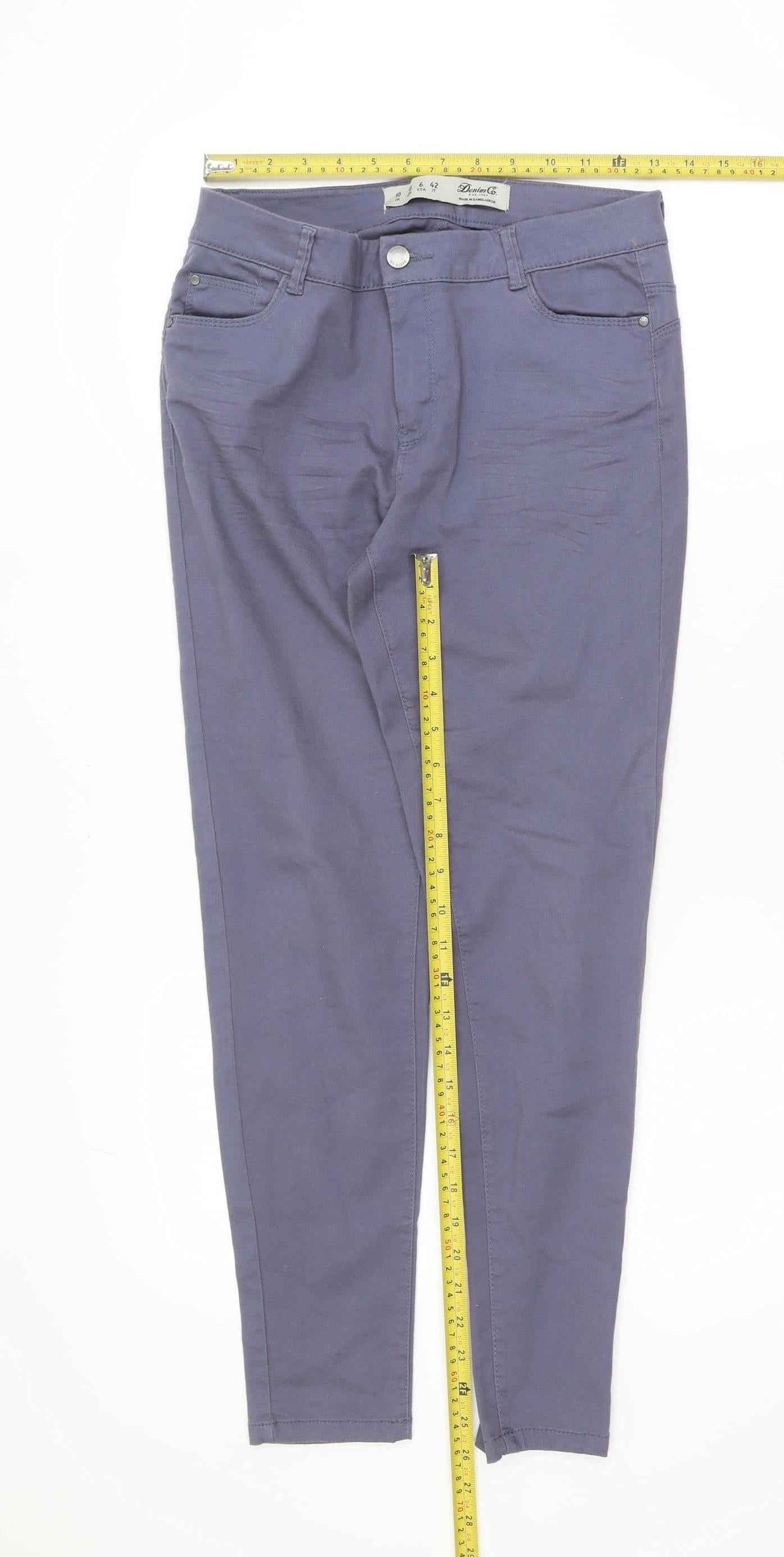 Denim Co. Women's Blue Skinny Jeans Size 10 Slim Fit