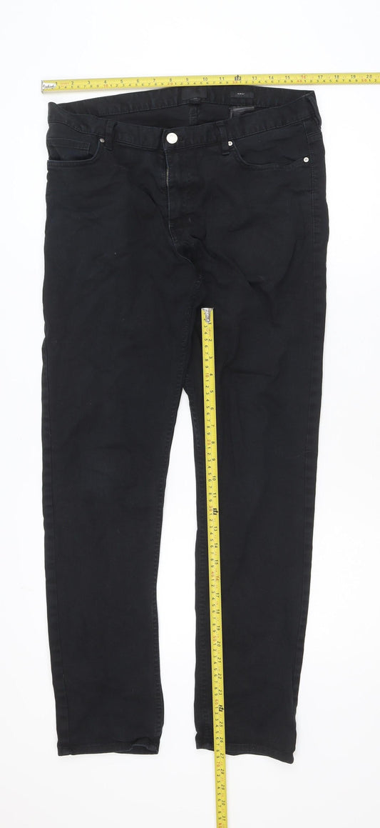 H&M Womens Black Skinny Slim Fit Stretch Jeans Size 32