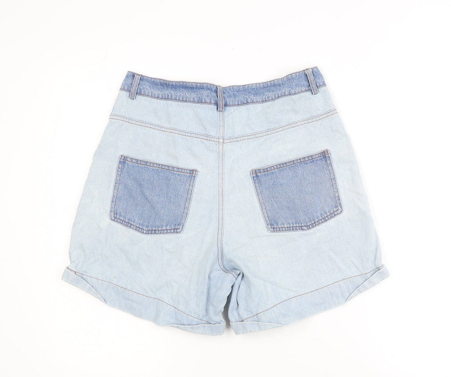 Ryder Women’s Blue Denim Boyfriend Shorts Size M High Waist Retro