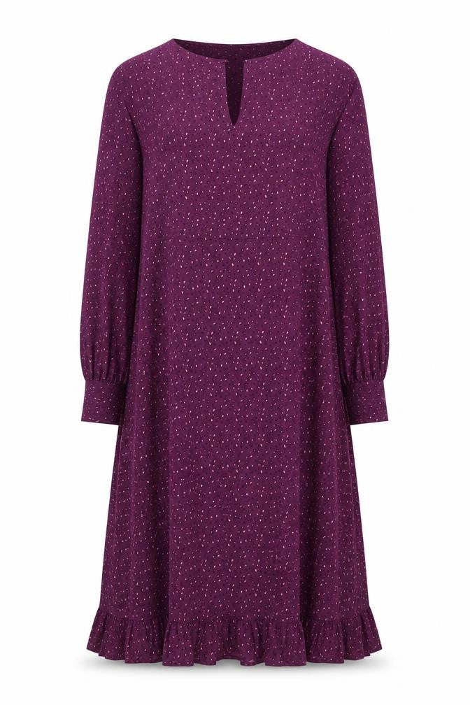 Oh Molly Women's Purple Animal Print A-Line Dress Size 10