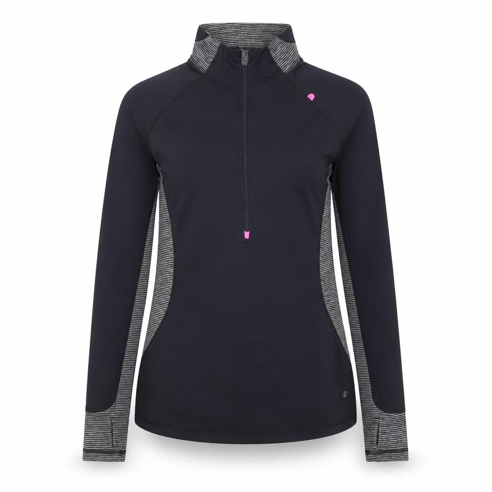 Dunnes Women Black Size 12 1/4 Zip Performance Activewear Jacket