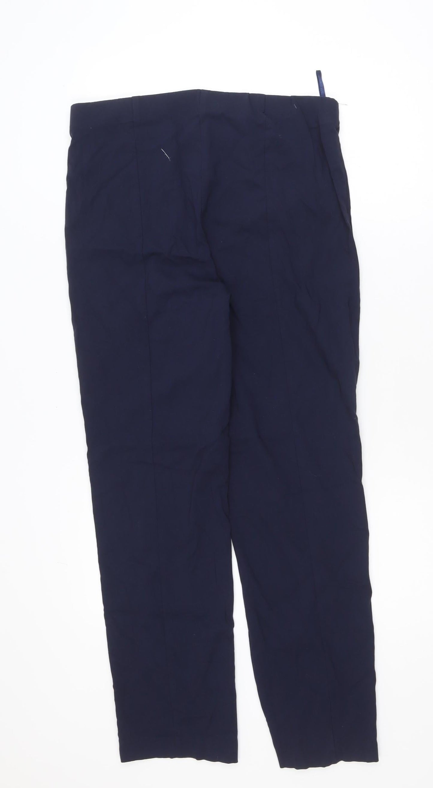 Dunnes Stores Women's Blue Straight Trousers Size M Regular Fit