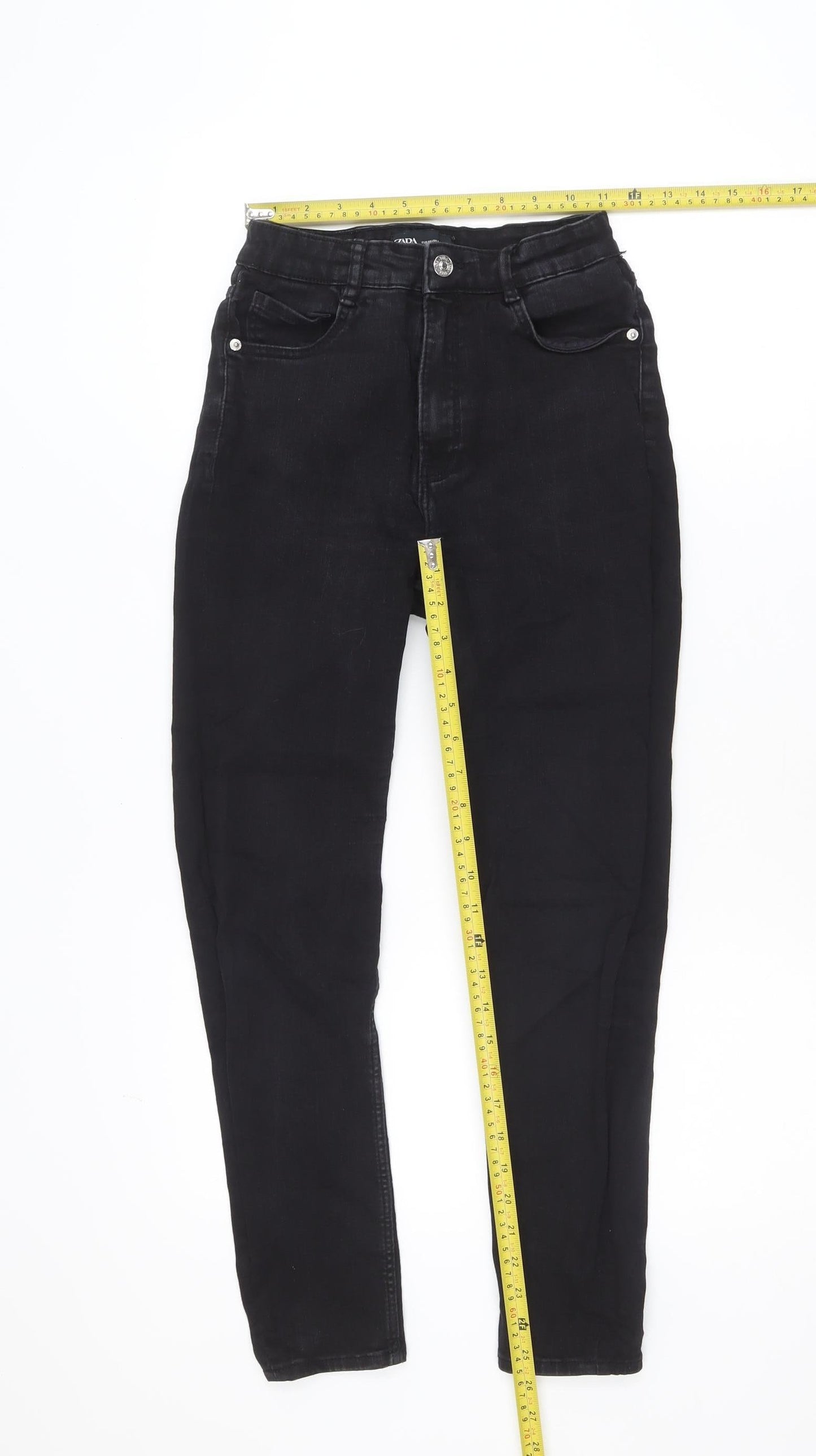 Zara Women Black High Rise Skinny Jeans Size 10