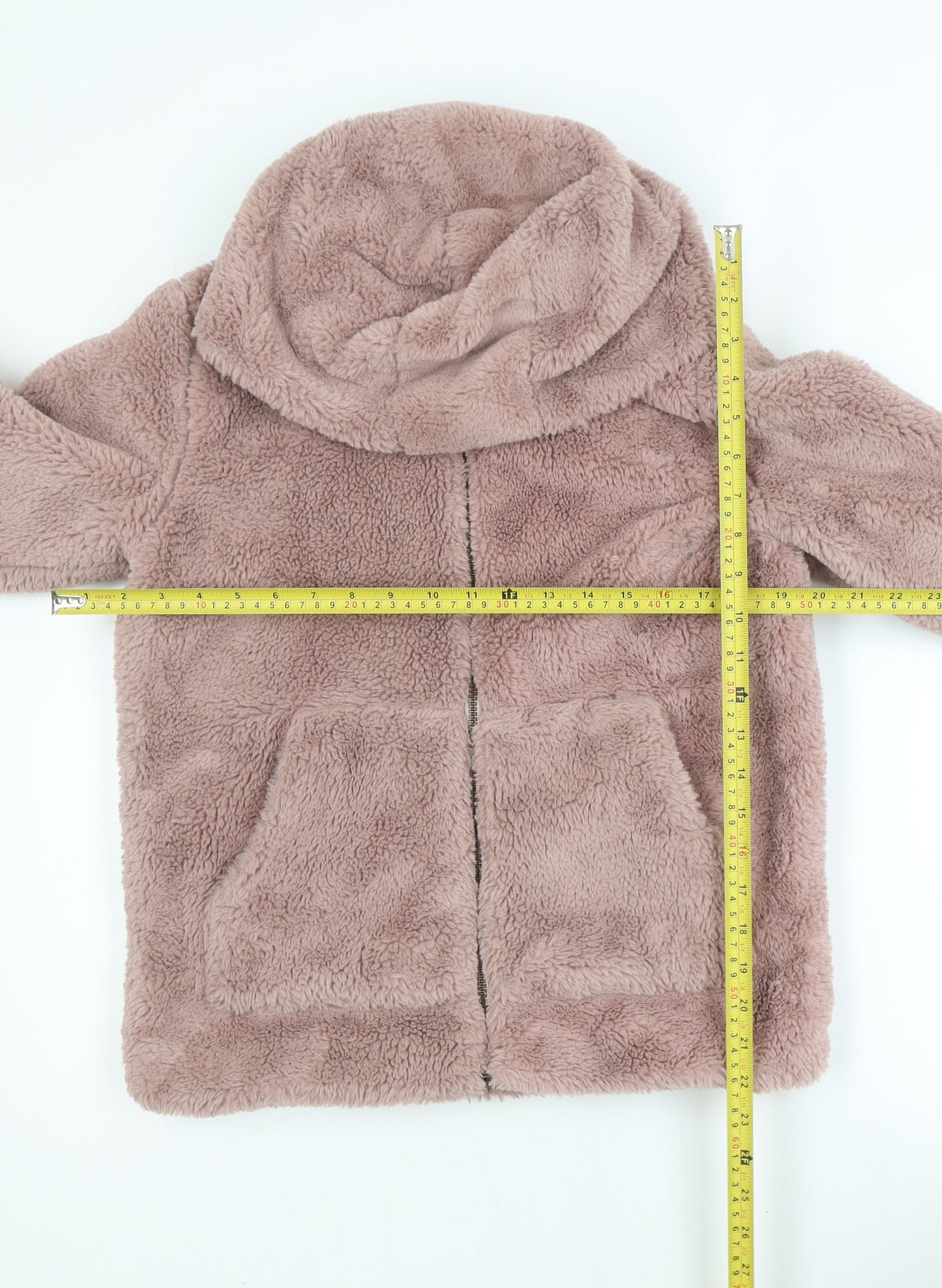 Mantaray Girls Pink Hooded Fleece Zip Jacket Age 12-13 Years