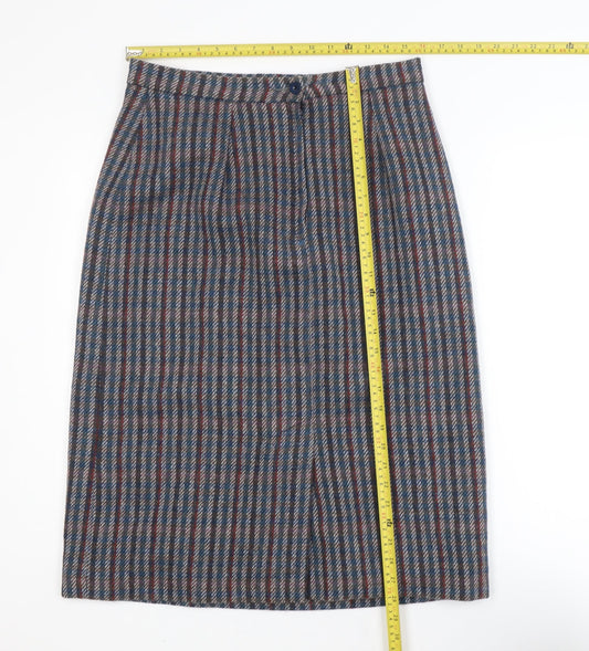 William Leith Women’s Multicoloured Wool Tweed Pencil Skirt Size 14