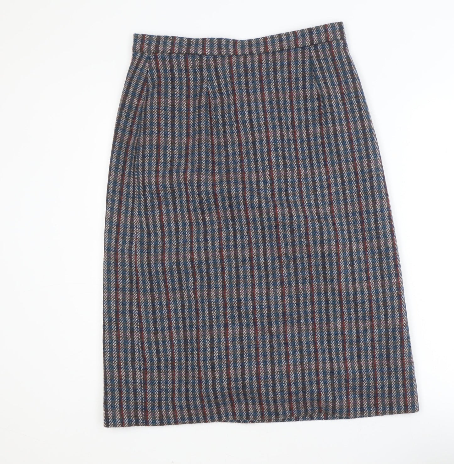 William Leith Women’s Multicoloured Wool Tweed Pencil Skirt Size 14