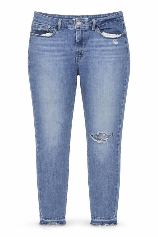 Levi’s 711 Skinny Women’s Blue Distressed Mid-Rise Jeans Size 30