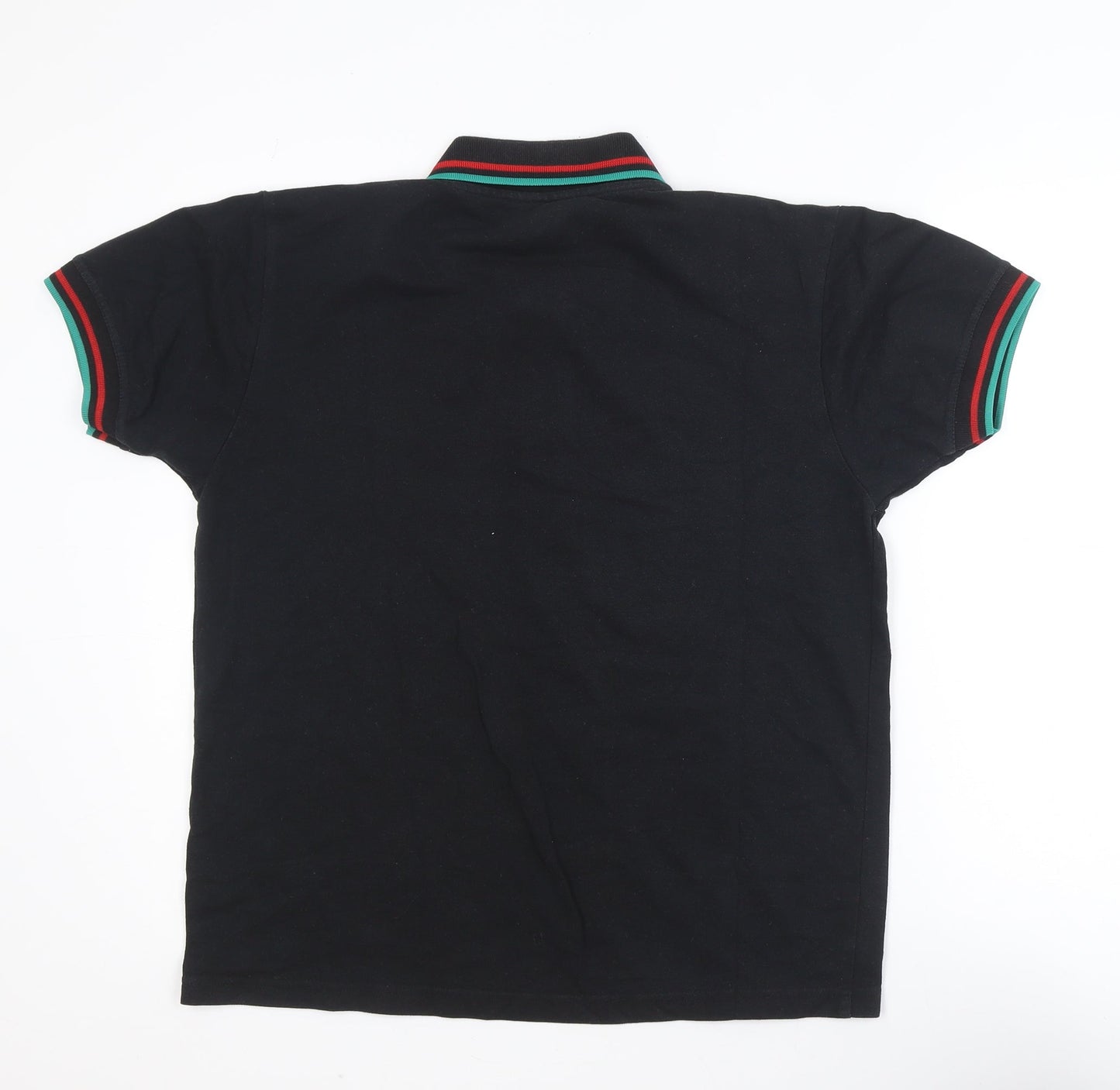 Força Portugal Men's Black Polo Shirt M Short Sleeve Embroidered Logo
