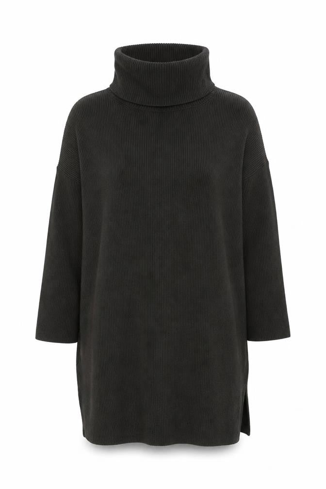 Barbour Women's Black Knit Shift Dress Size 16 Roll Neck Jumper Dress