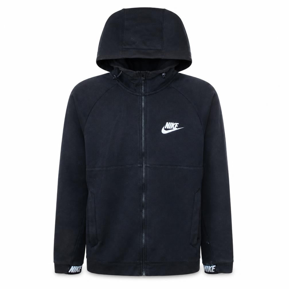 Nike Men's Black Full Zip Hoodie S Regular Fit Fleece
