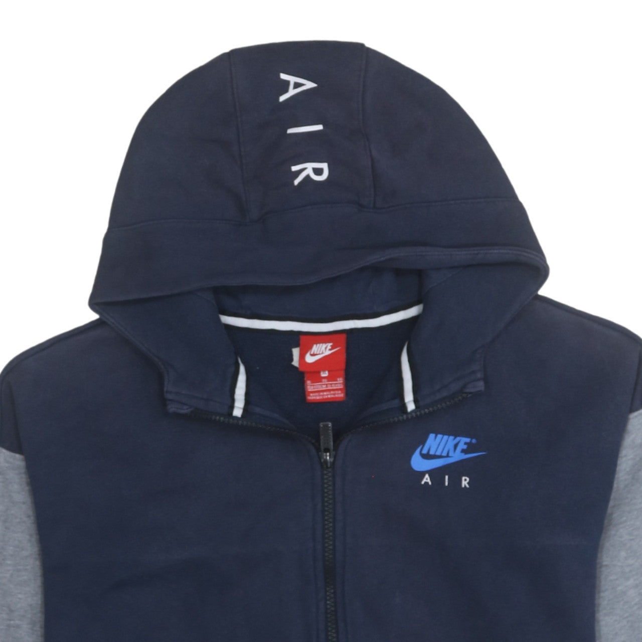 Nike Air Boys Navy Blue Full Zip Hoodie XL 13-15 Years Cotton Blend