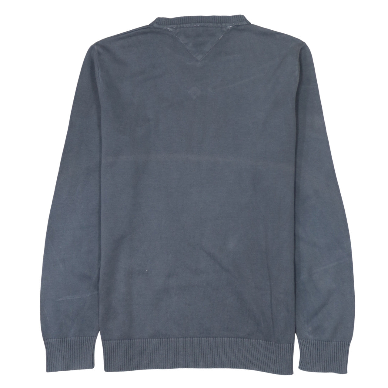 Tommy Hilfiger Men's Grey V-Neck Cotton Jumper Size M