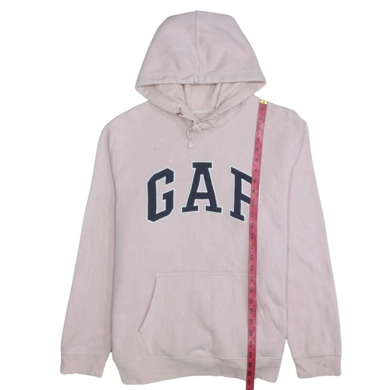 GAP Women Pink Pullover Hoodie L Cotton Blend Logo Casual