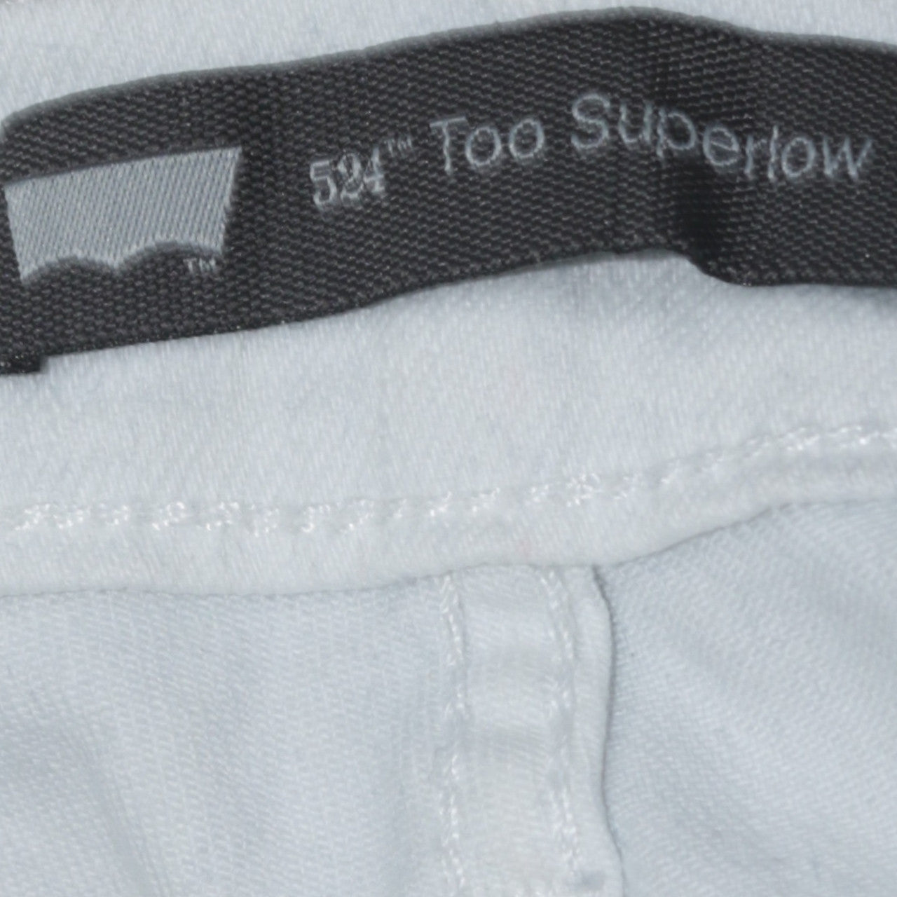 Levi's Women's White 524 Too Superlow Skinny Jeans M