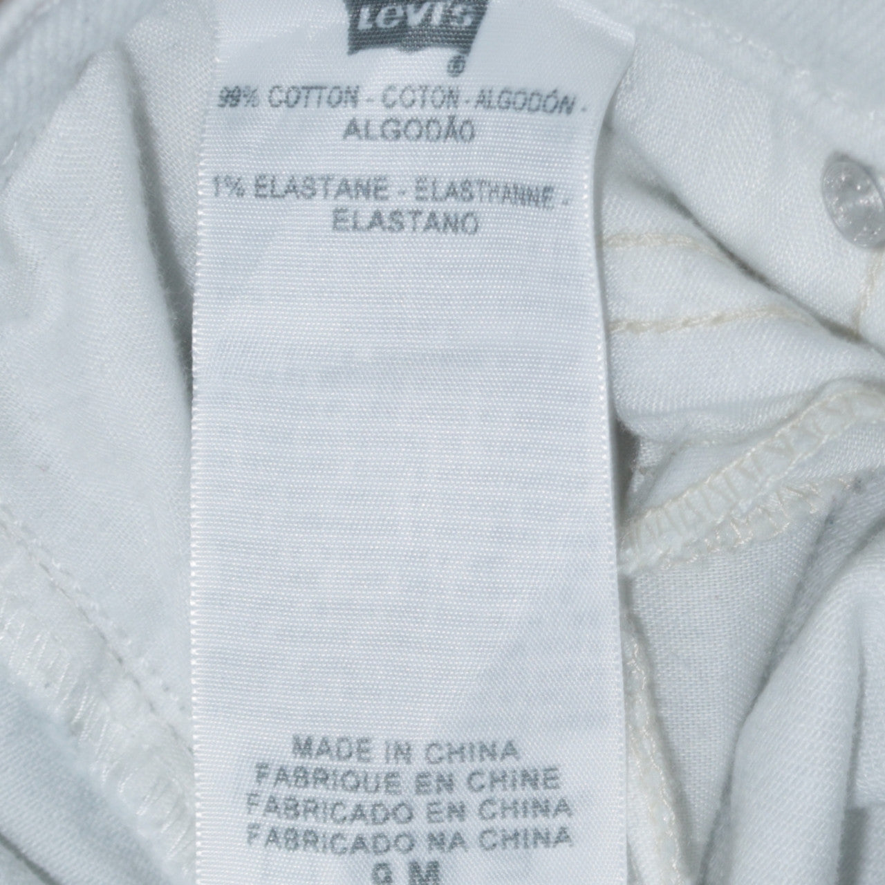 Levi's Women's White 524 Too Superlow Skinny Jeans M