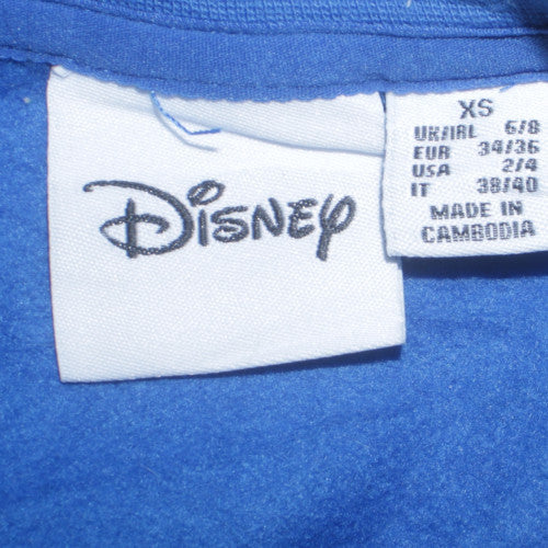 Disney Women Blue XS Pullover Sweatshirt Stitch Graphic Print