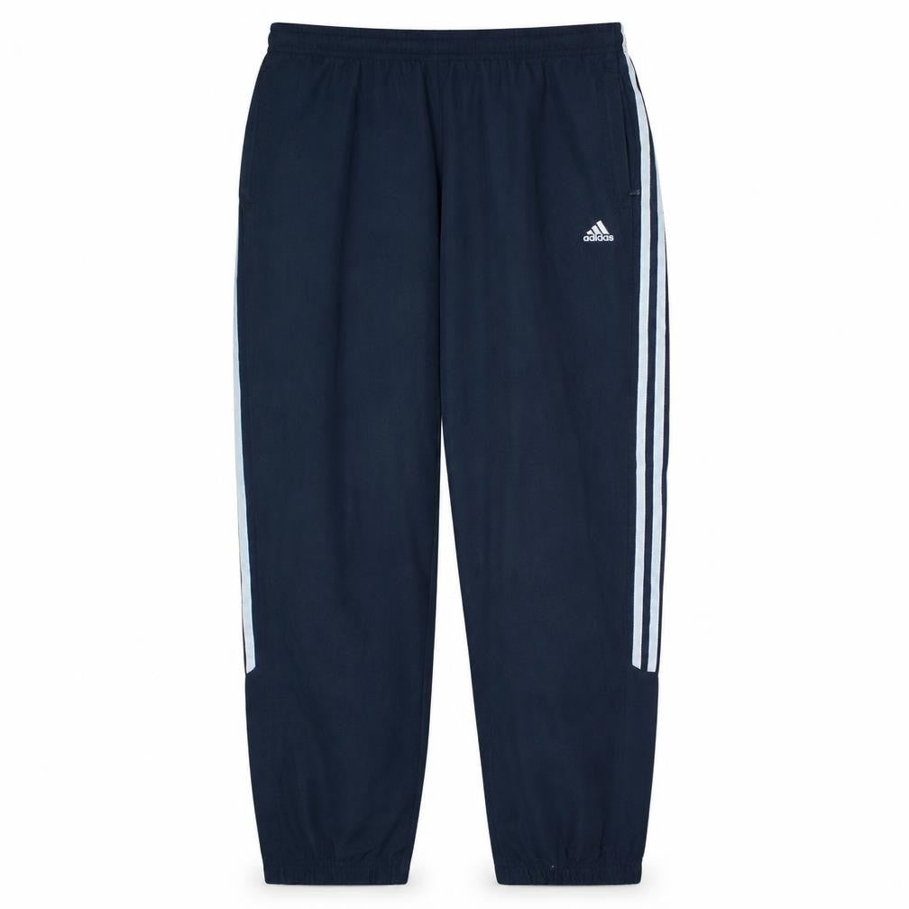 Adidas Women's Blue 2XL Jogger Trousers with Stripes