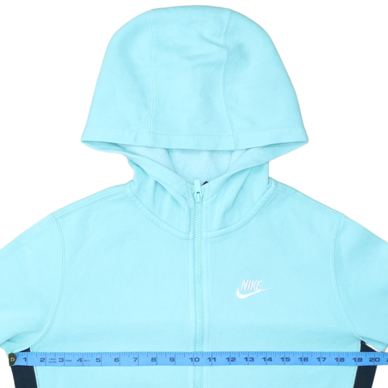 Nike Boys Blue Colourblock 1/2 Zip Hoodie XL 158cm Fleece Pullover