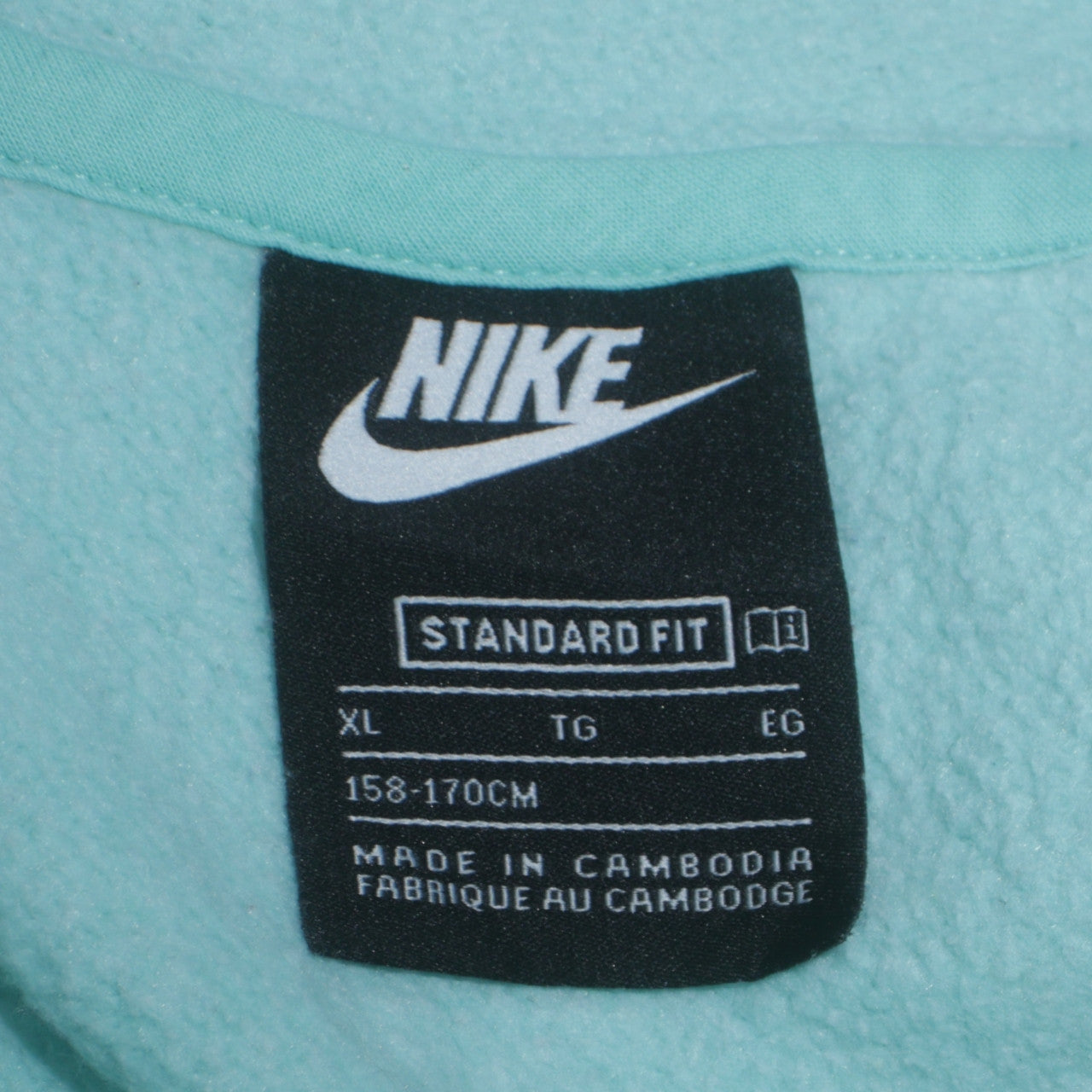 Nike Boys Blue Colourblock 1/2 Zip Hoodie XL 158cm Fleece Pullover