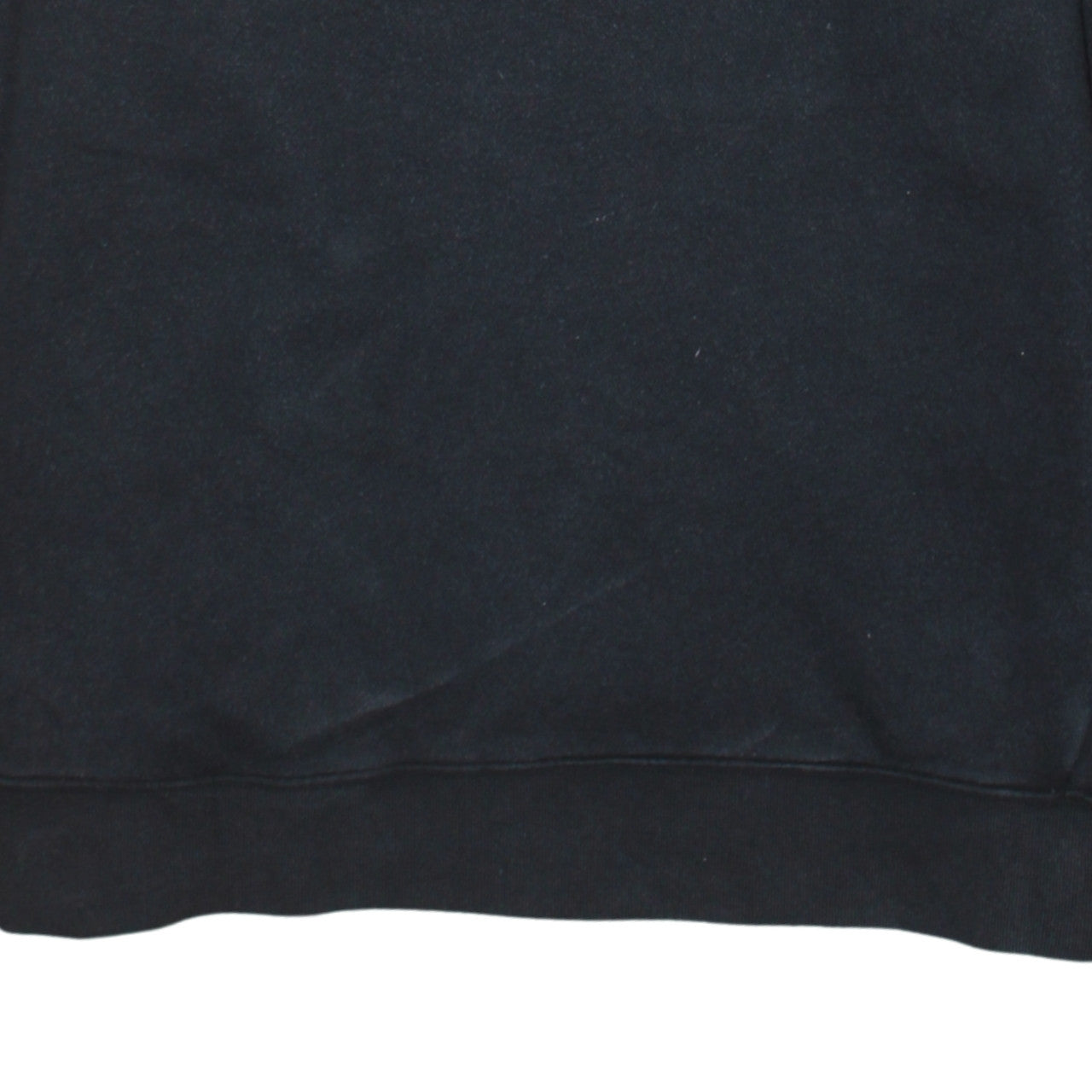 Adidas Womens Black Crew Neck Pullover Sweatshirt UK 10 Cotton Blend