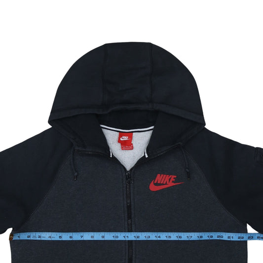 Nike Men's Black Full Zip Hoodie Size M Fleece Sweatshirt