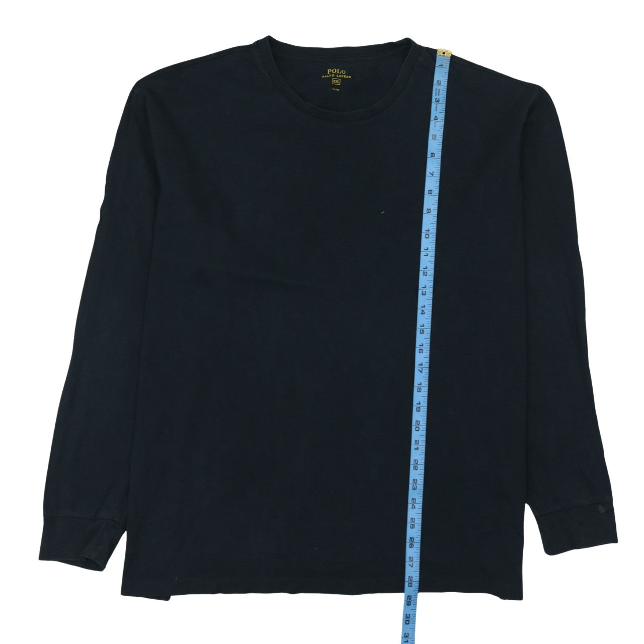 Ralph Lauren Men's Black Long Sleeve Cotton 2XL Crew Neck T-Shirt