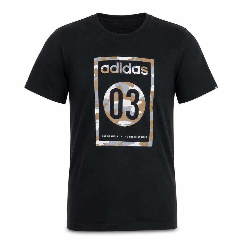 Adidas Men's Black 03 Graphic Sports T-Shirt Size S