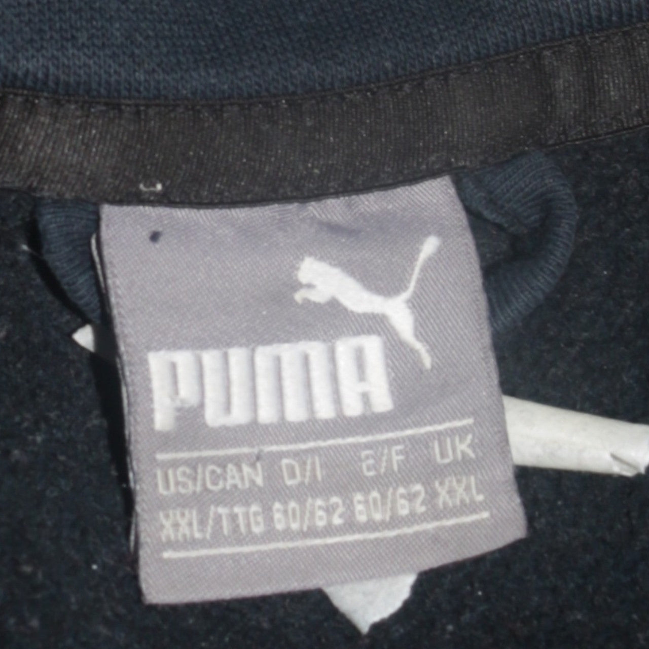 Puma Men’s Black Full Zip Fleece Sweatshirt 2XL Regular Fit