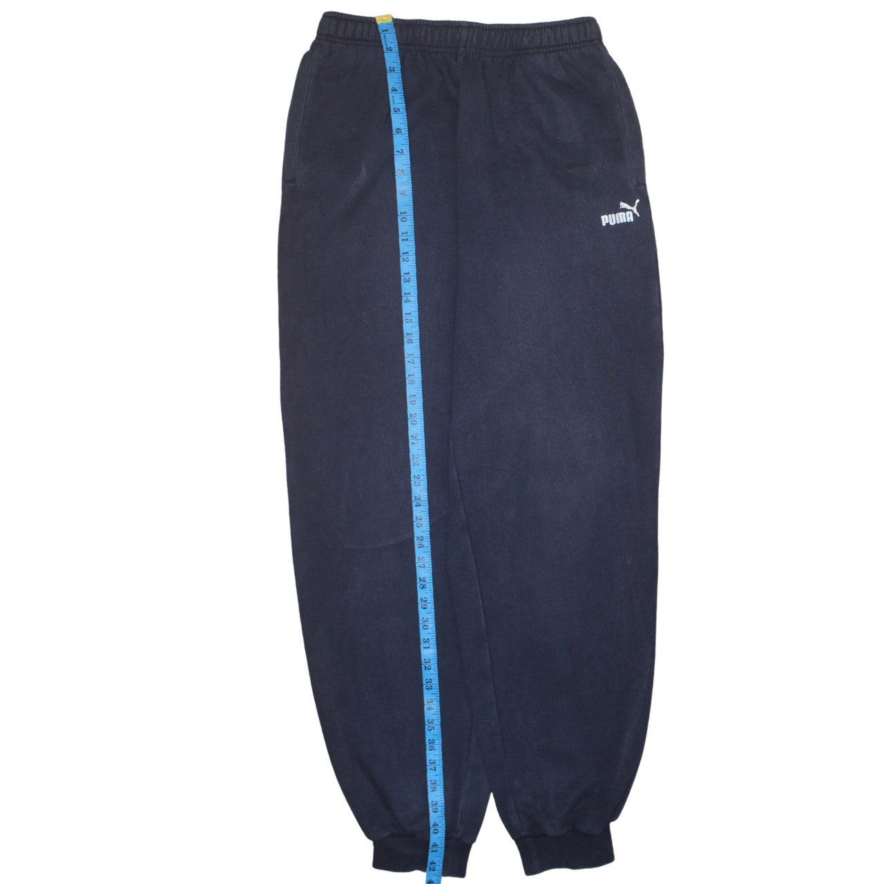 Puma Mens Black Fleece Sweatpants L Elastic Waist Casual Trousers