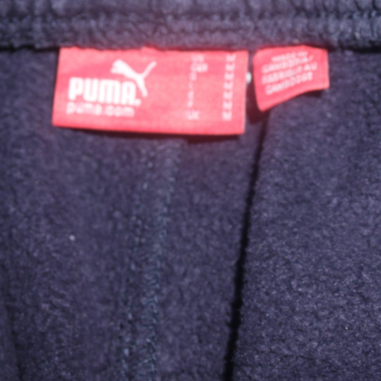 Puma Mens Black Fleece Sweatpants L Elastic Waist Casual Trousers