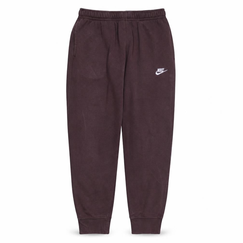 Nike Men Brown Fleece Sweatpants L Elastic Waist Tapered Fit