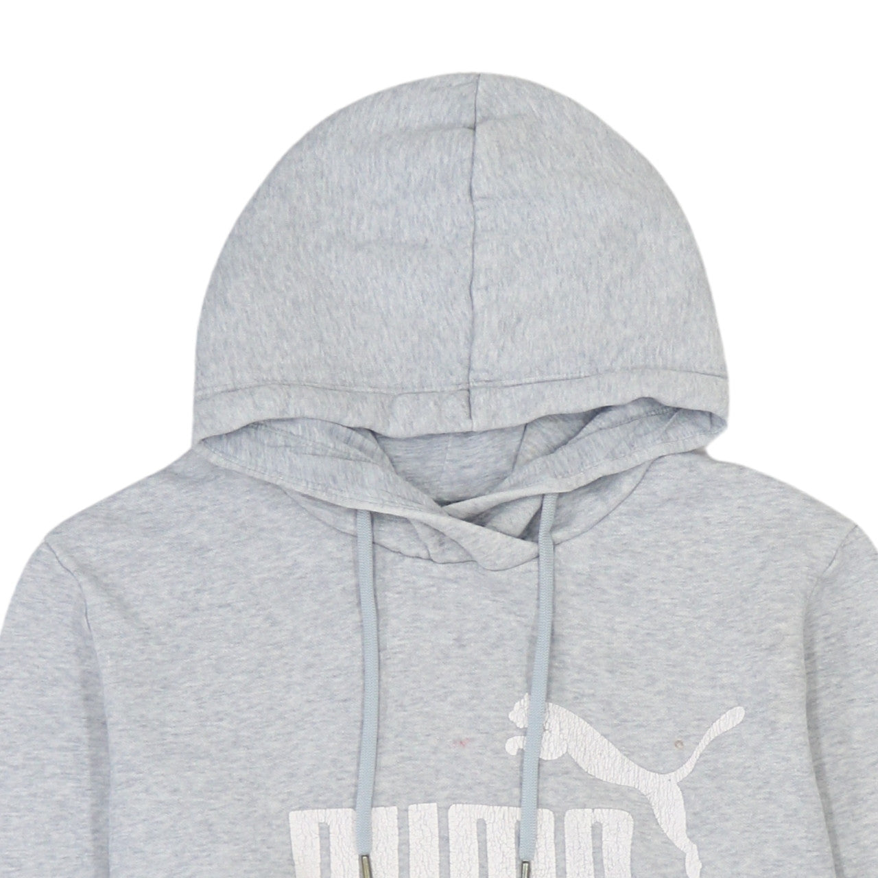 Puma Women Grey Logo Pullover Hoodie Size 18 Cotton Blend