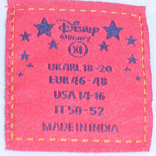 Disney Womens White Red Mickey Mouse Hoodie XL Raglan Pullover