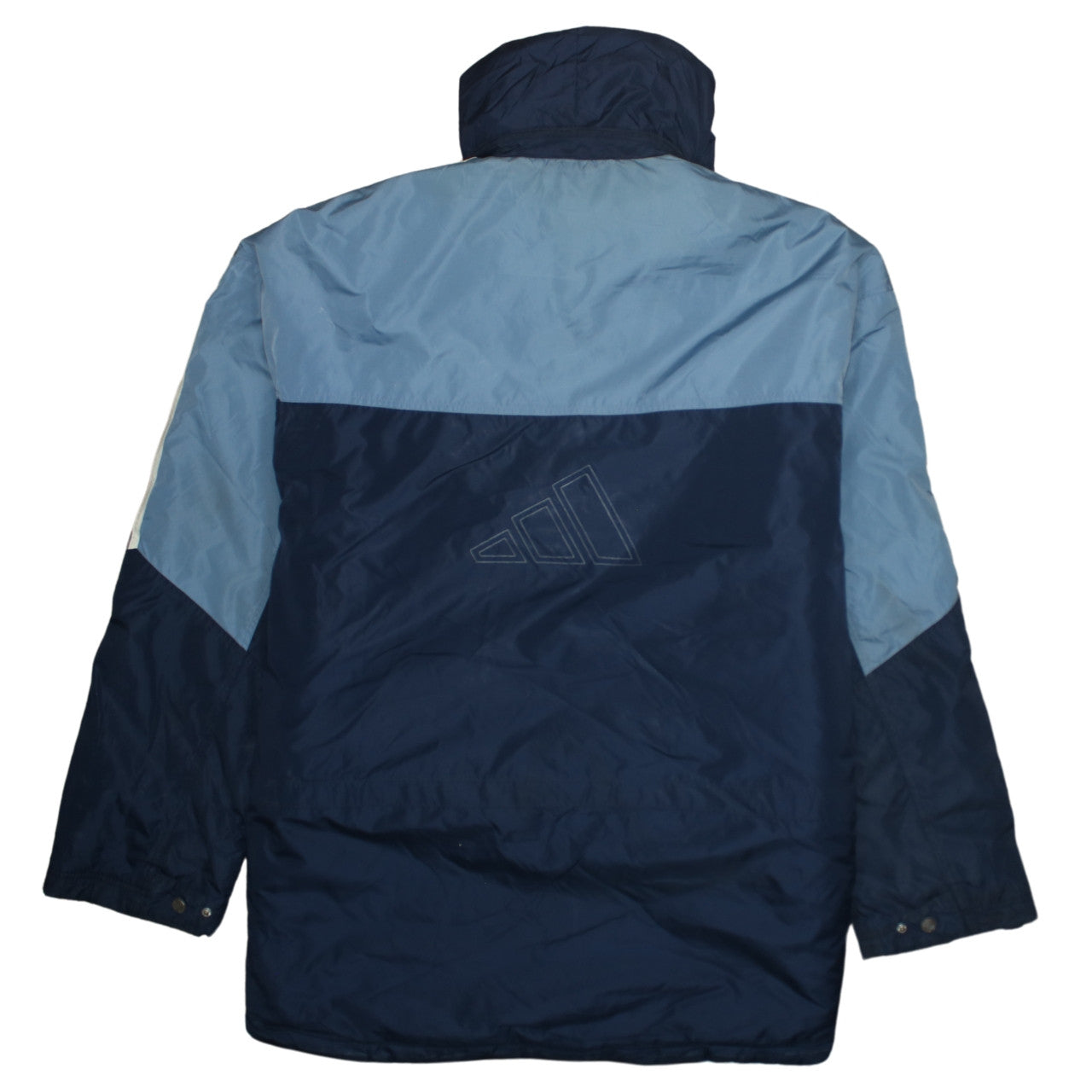 Adidas Men's Blue XL Windbreaker Jacket Hooded Retro Sportswear