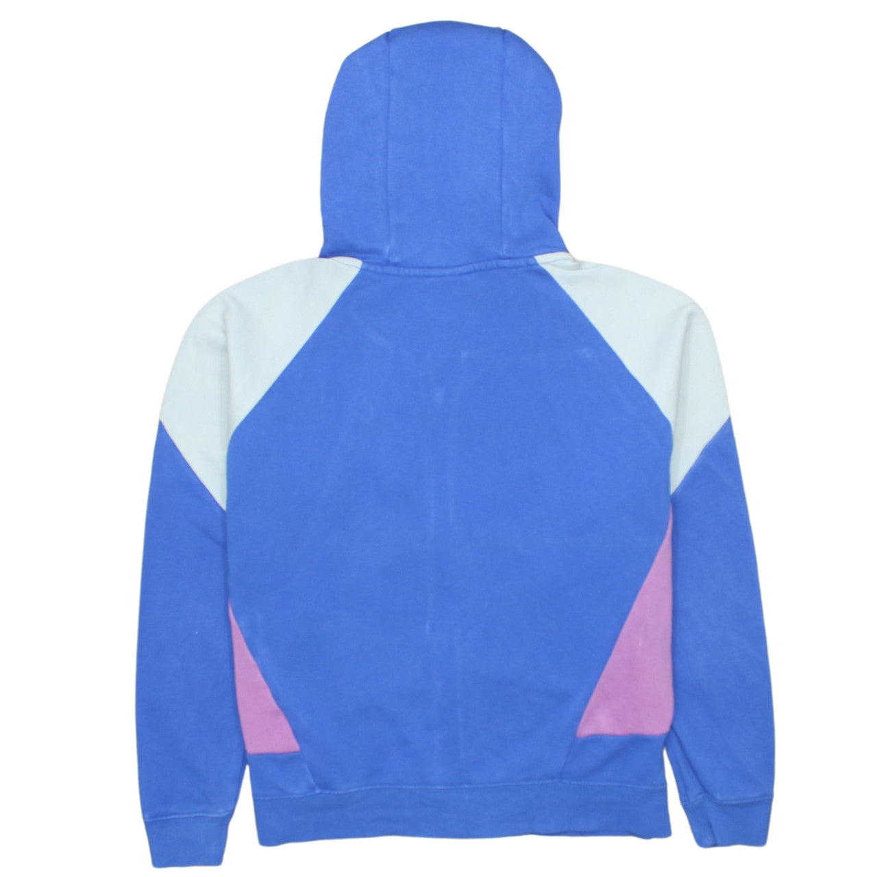 Nike Womens Blue Full Zip Hoodie XS Colourblock Cotton Blend