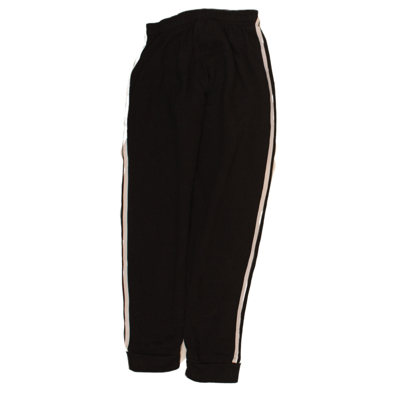 Adidas Boys Black Jogger Trousers 11-12 Years Elastic Waist Striped Sweatpants