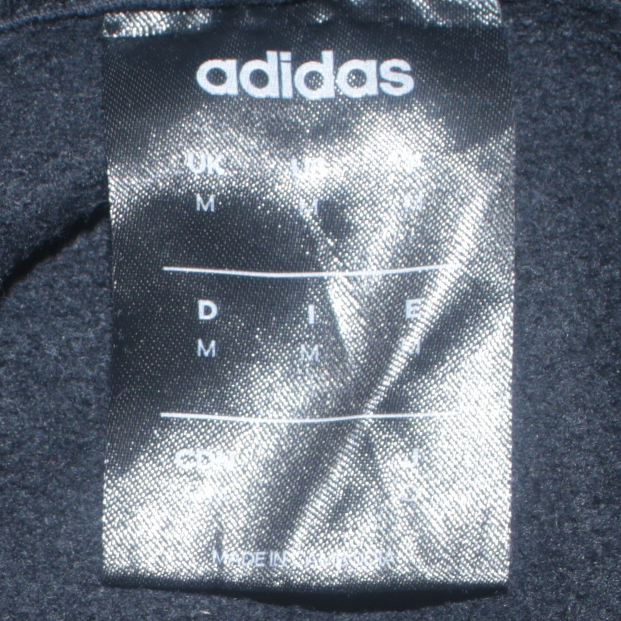 Adidas Men’s Black Pullover Hoodie Medium Sportswear Fleece