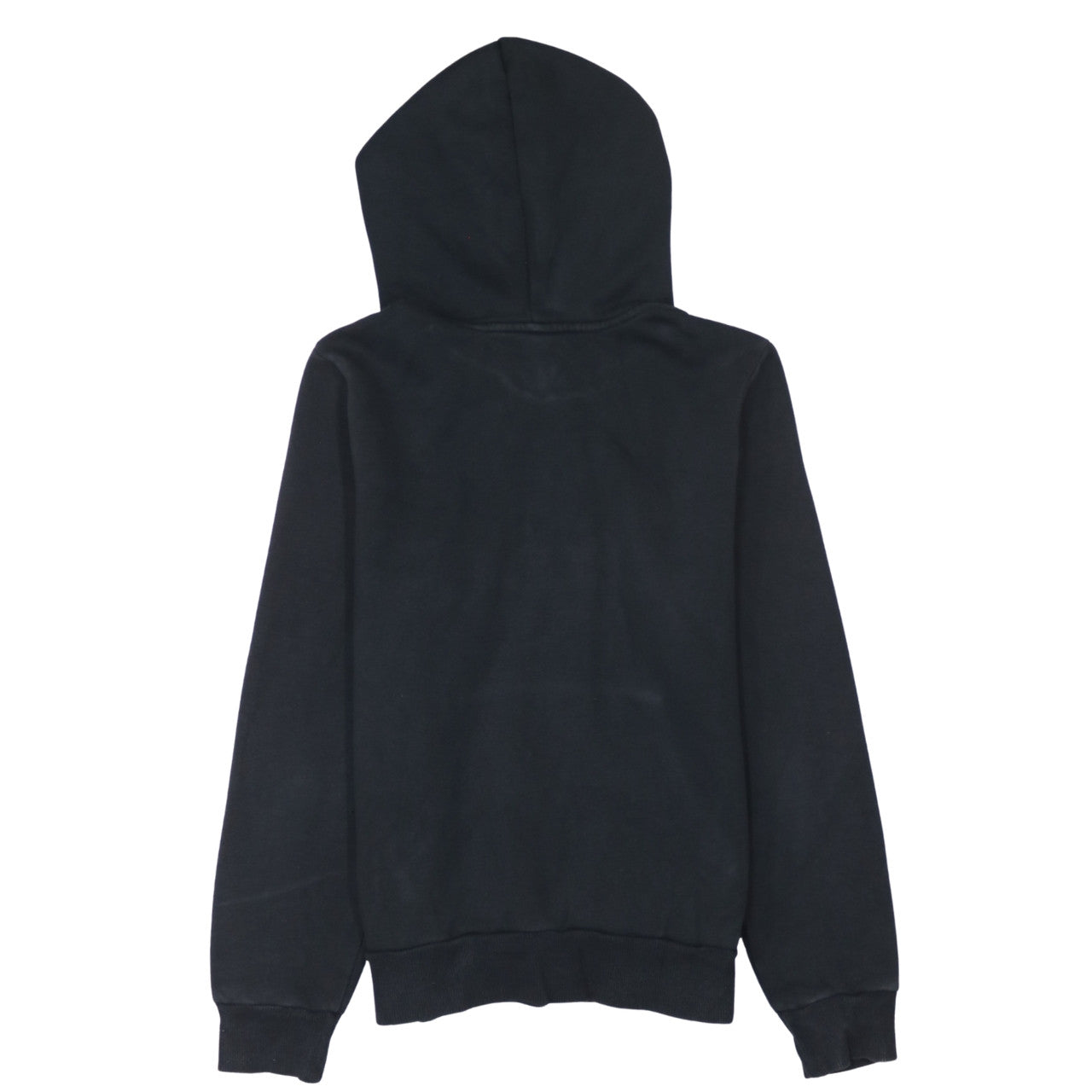 Adidas Womens Black Hooded Pullover Hoodie Size 12 Classic Logo Sweatshirt
