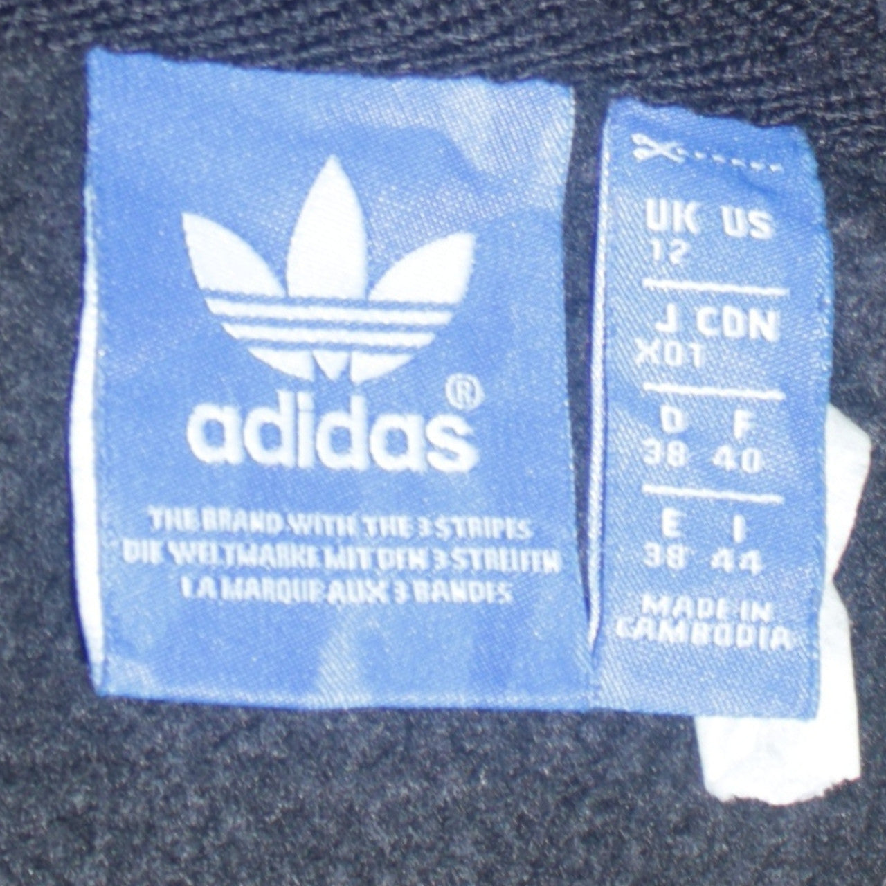 Adidas Womens Black Hooded Pullover Hoodie Size 12 Classic Logo Sweatshirt