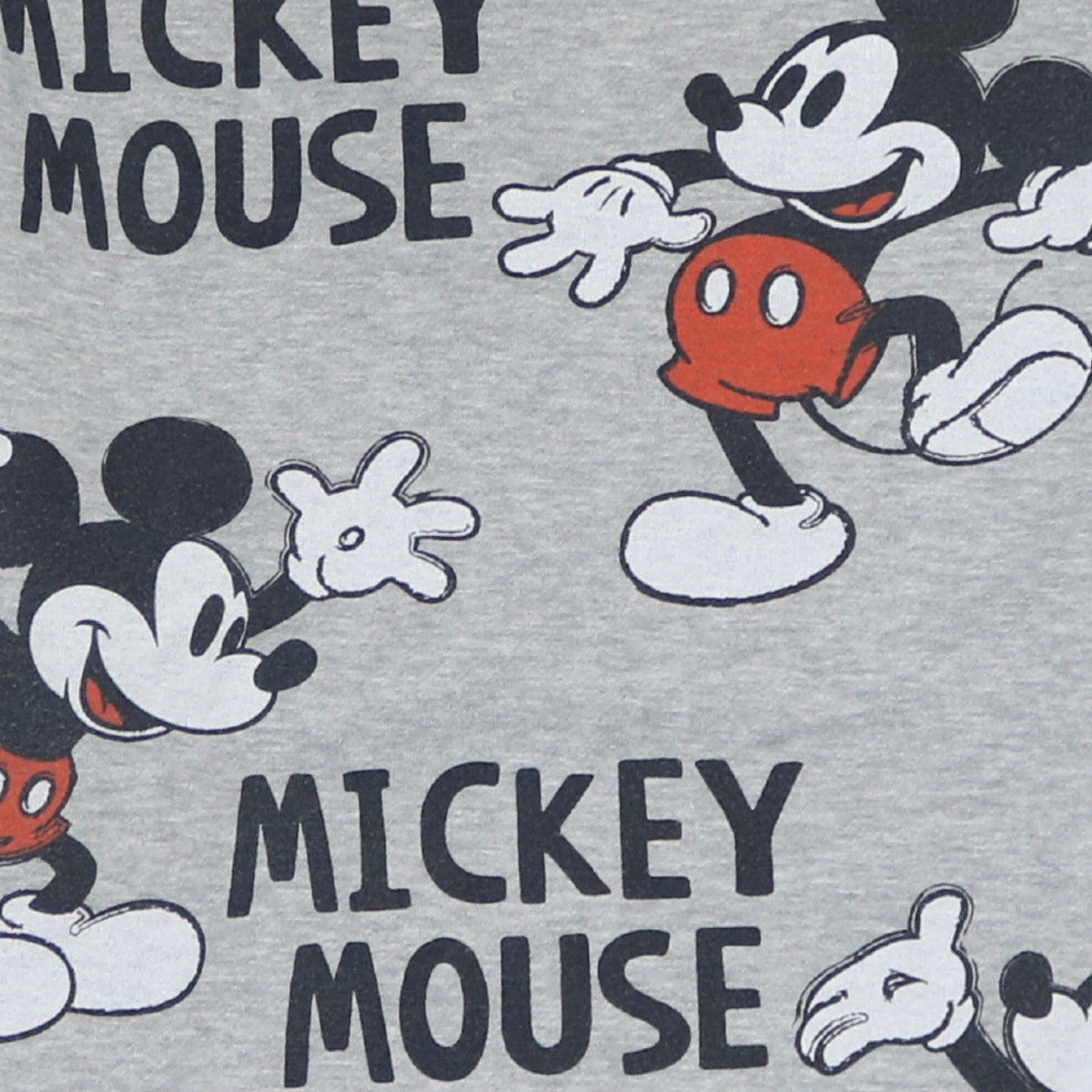 Brand and care label for Disney Women Grey Mickey Mouse Print Pullover Sweatshirt L