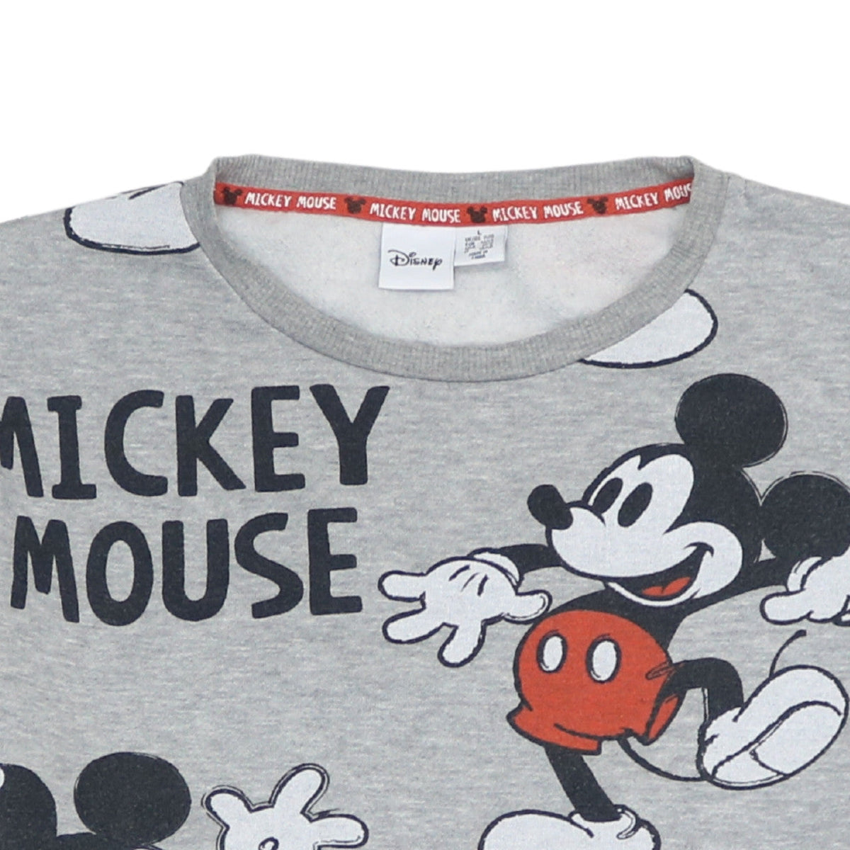 Additional view of Disney Women Grey Mickey Mouse Print Pullover Sweatshirt L